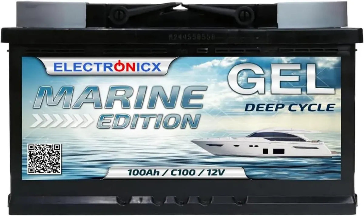 Batteria GEL 12V 100Ah per Camper e Barca, Edizione Marine