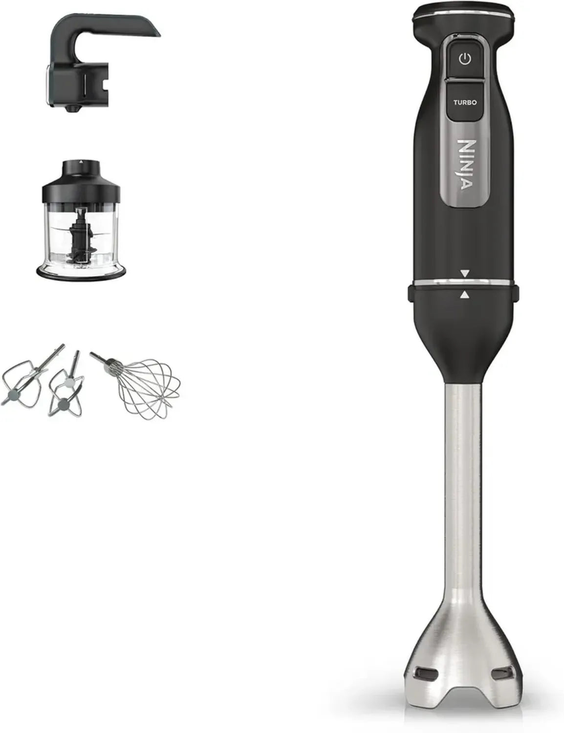 Ninja Foodi Frullatore a Immersione Multiuso 850W, 2 Velocità, 5 Modalità, Tritatutto e Frusta, Sicuro per Lavastoviglie, Nero, Modello CI100EU