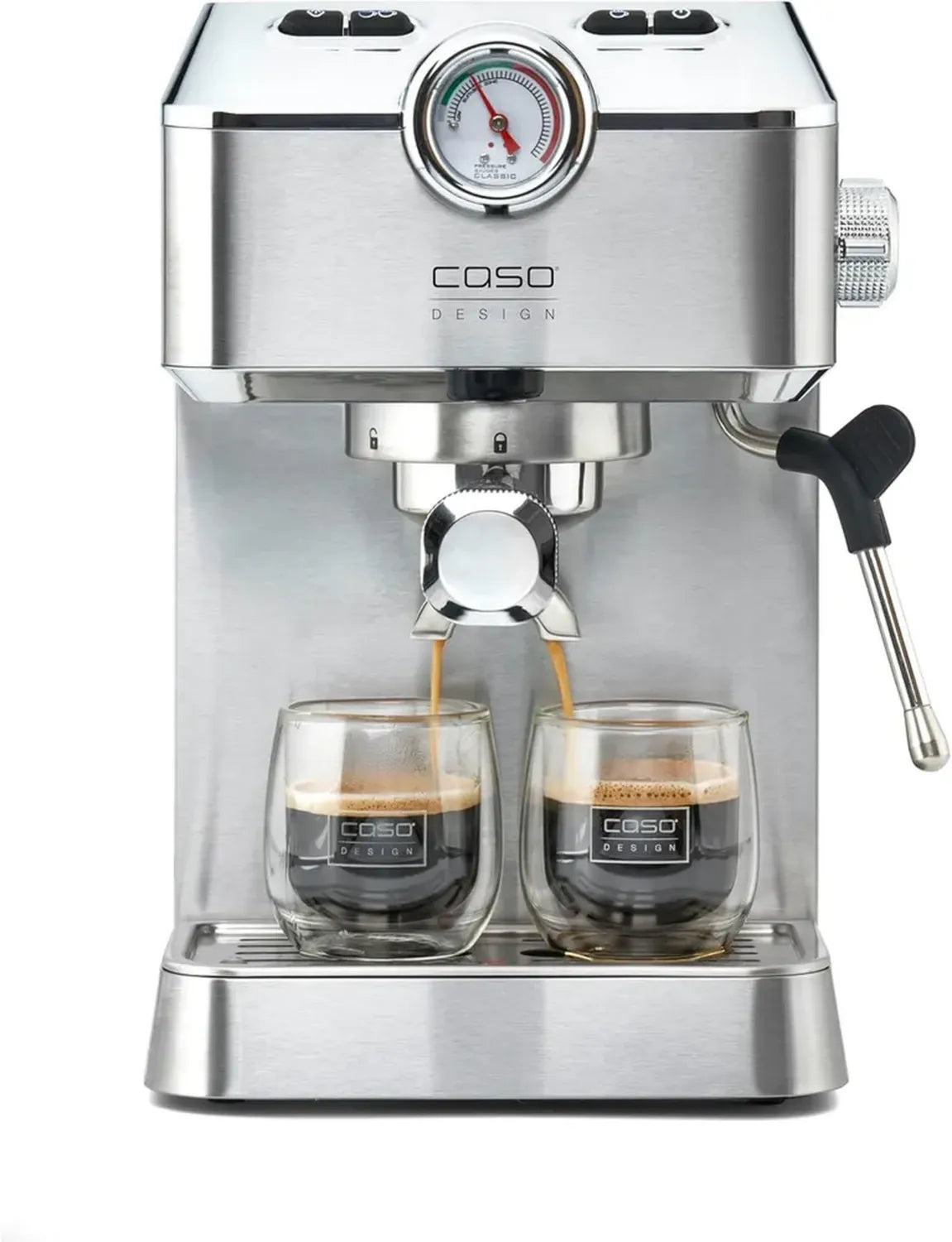Macchina Espresso in Acciaio Inox con Pompa Ulka 19 Bar e Montalatte