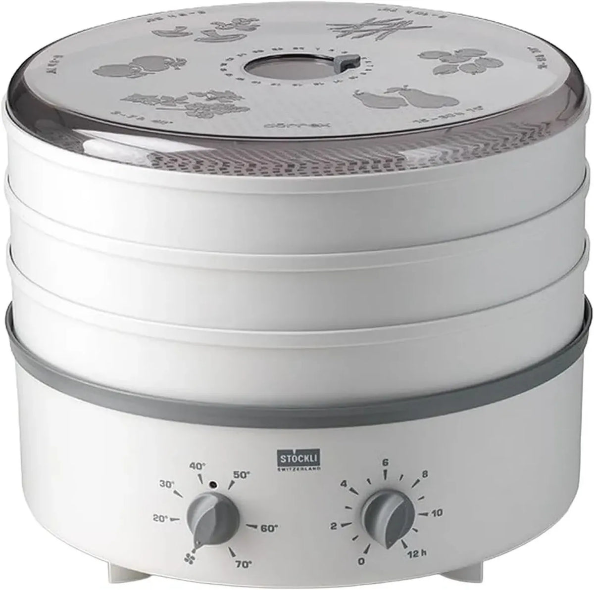 Essiccatore Stöckli Dörrex 0076.70 con Timer e Griglia in Plastica, Grigio Chiaro, Espandibile