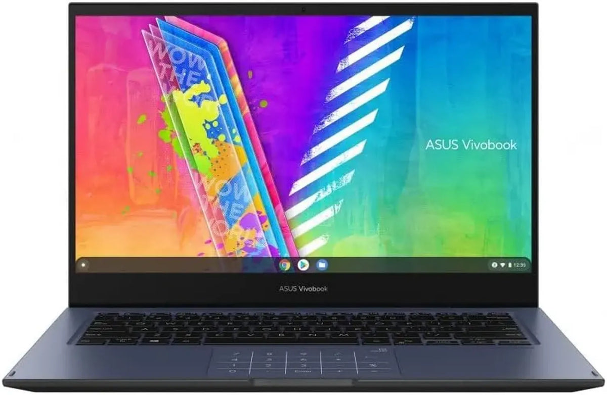 ASUS VivoBook Go 14 Flip 2-in-1, 14'' FHD, Celeron N4500, 4GB RAM, 128GB eMMC, Grafica UHD, Windows 11 Home, Blu