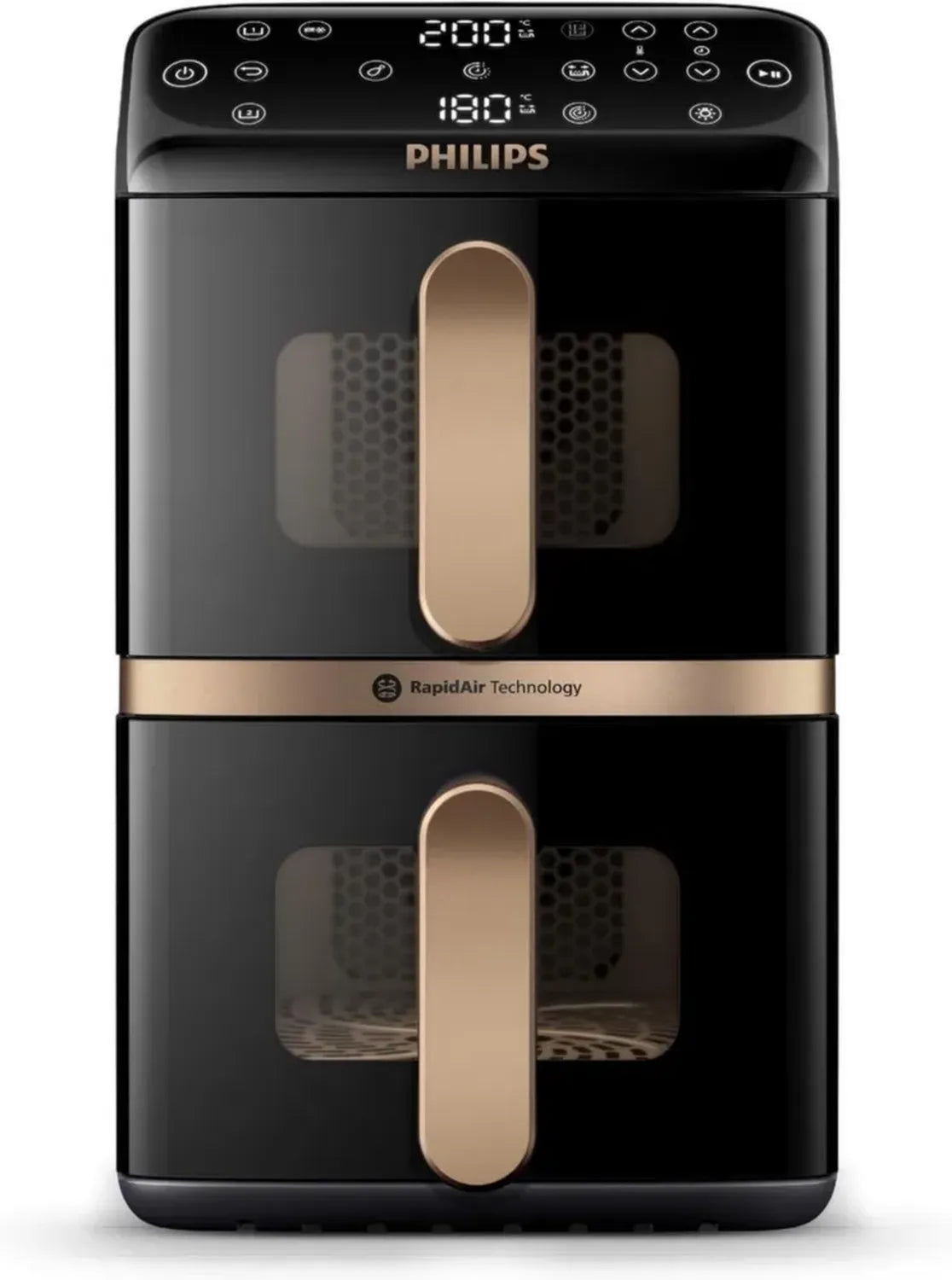 Set di Cestini Verticali 10L Nero e Oro