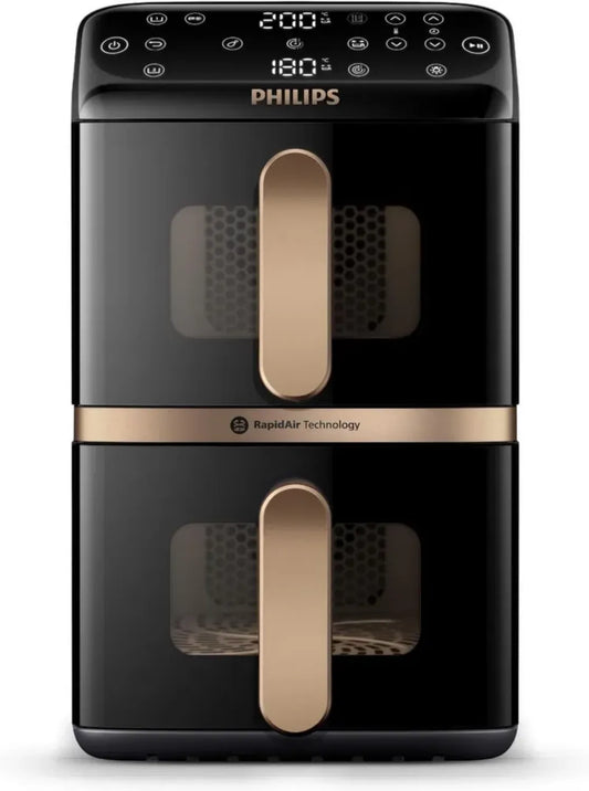 Set di Cestini Verticali 10L Nero e Oro
