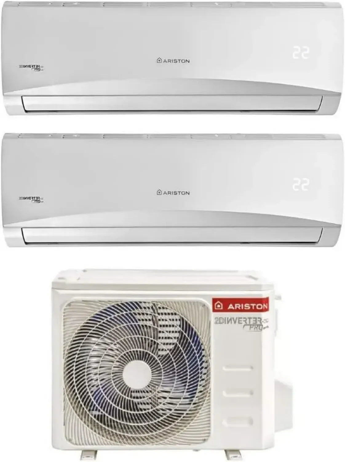Ariston Dual Split Climatizzatore 9+12 con Wi-Fi, Efficienza Energetica A++