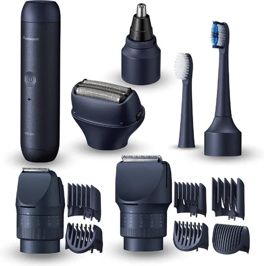 Panasonic MULTISHAPE Kit Cura Personale, Testina Modulare Regolabarba e Tagliapeli, Spazzolino Elettrico Ricaricabile per Uomo