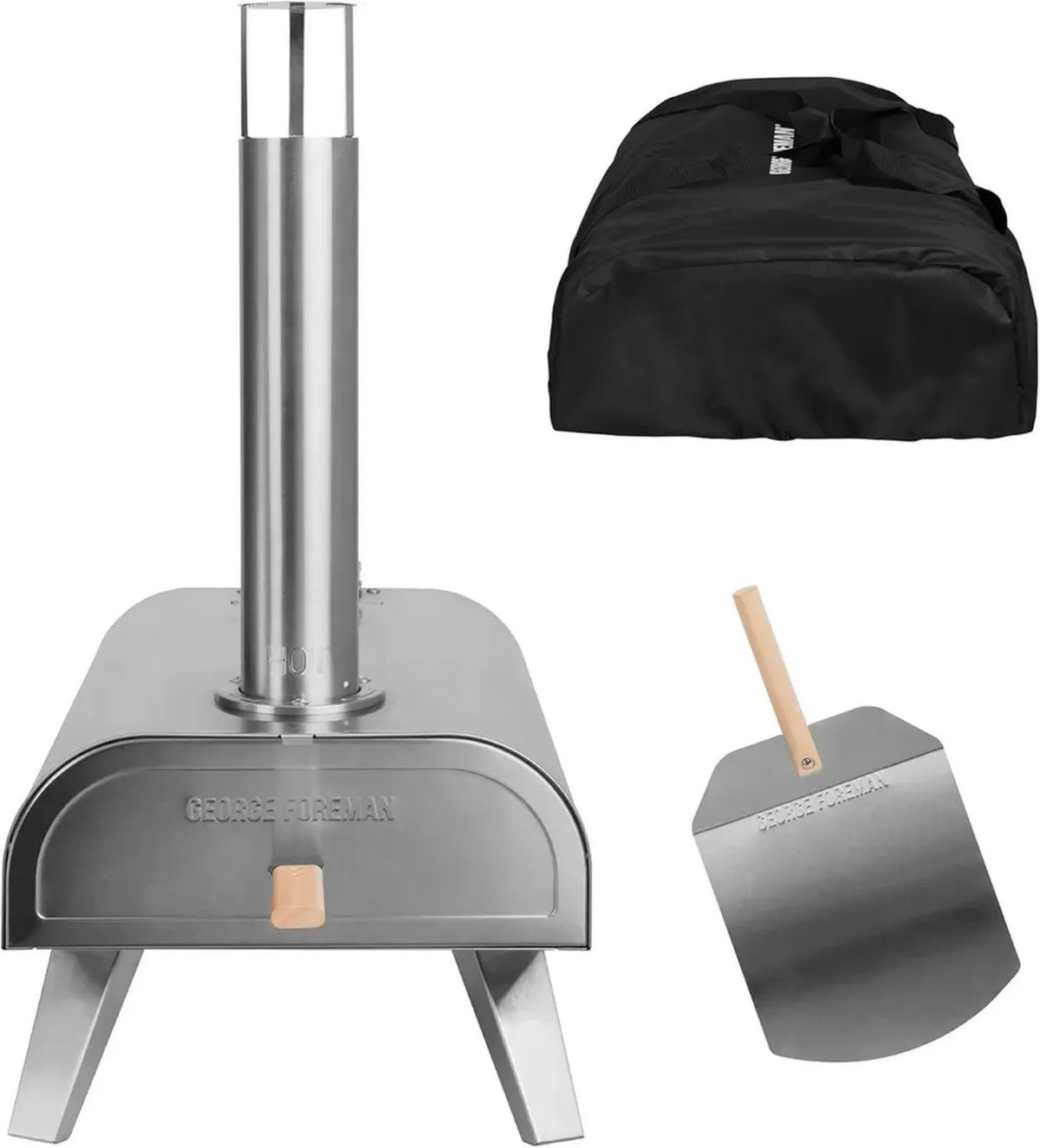 Forno per Pizza Portatile in Acciaio Inox, 30,5 cm, con Accessori