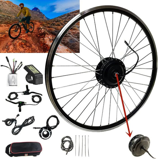 Kit Trasformazione Bici Elettrica 36V 250W-500W Ruota Anteriore 20-29 Pollici