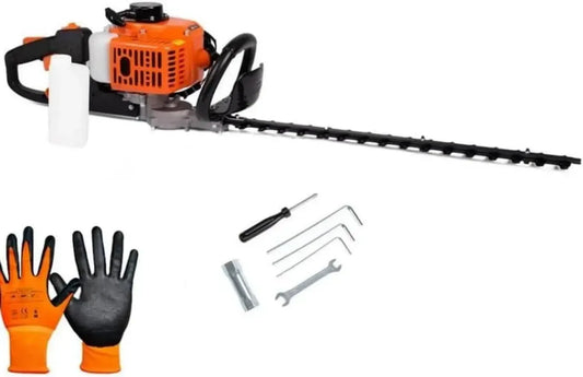 Tagliasiepi a benzina 23 cc, lame doppie 60 cm, manico rotante ergonomico, denti 20 mm