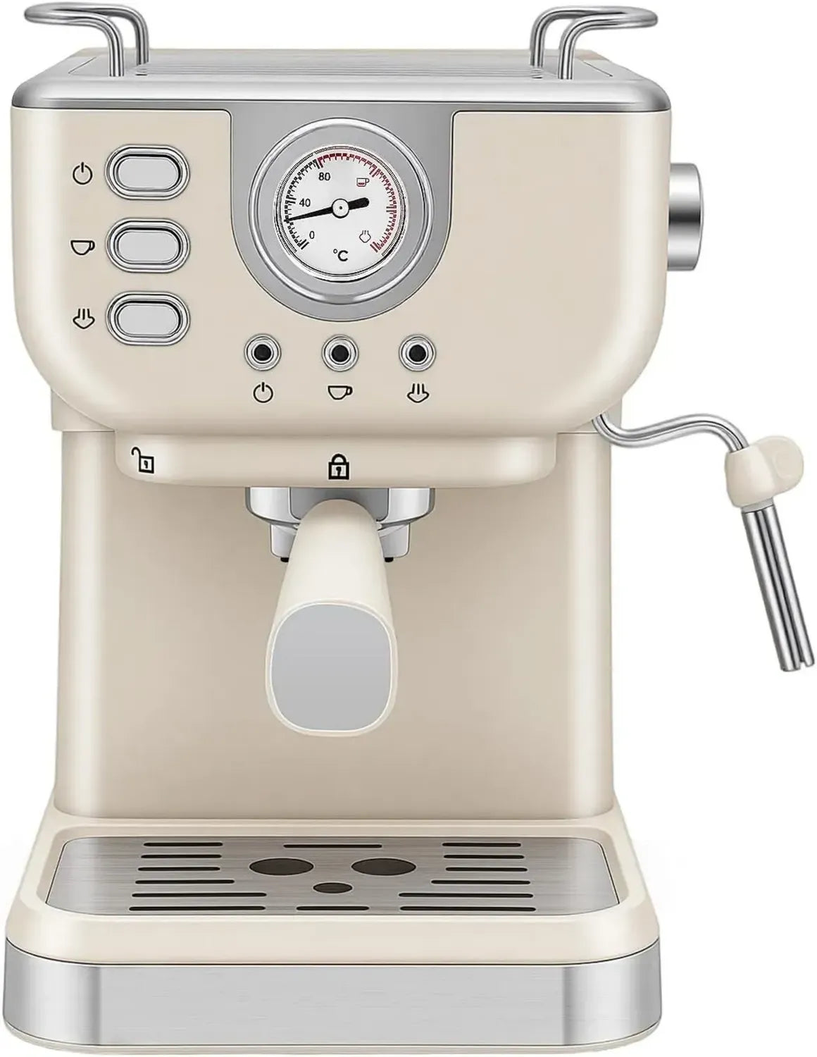 Macchina da Caffè Espresso Semiautomatica 20 Bar con Montalatte, Capacità 1,5L, Ideale per Espresso a 92°C