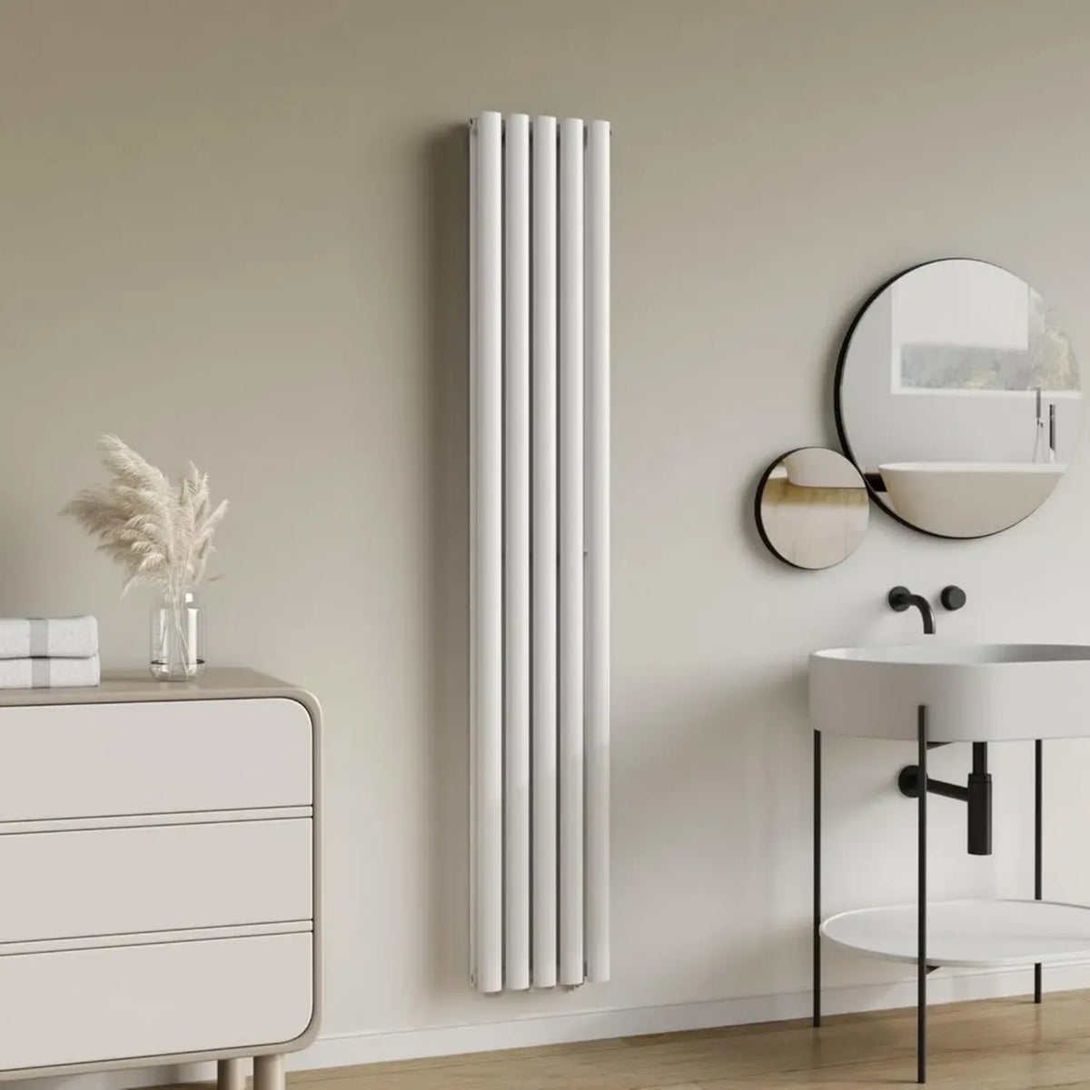 Radiatore Termoarredo a Pannello Doppio 180x30 cm Bianco
