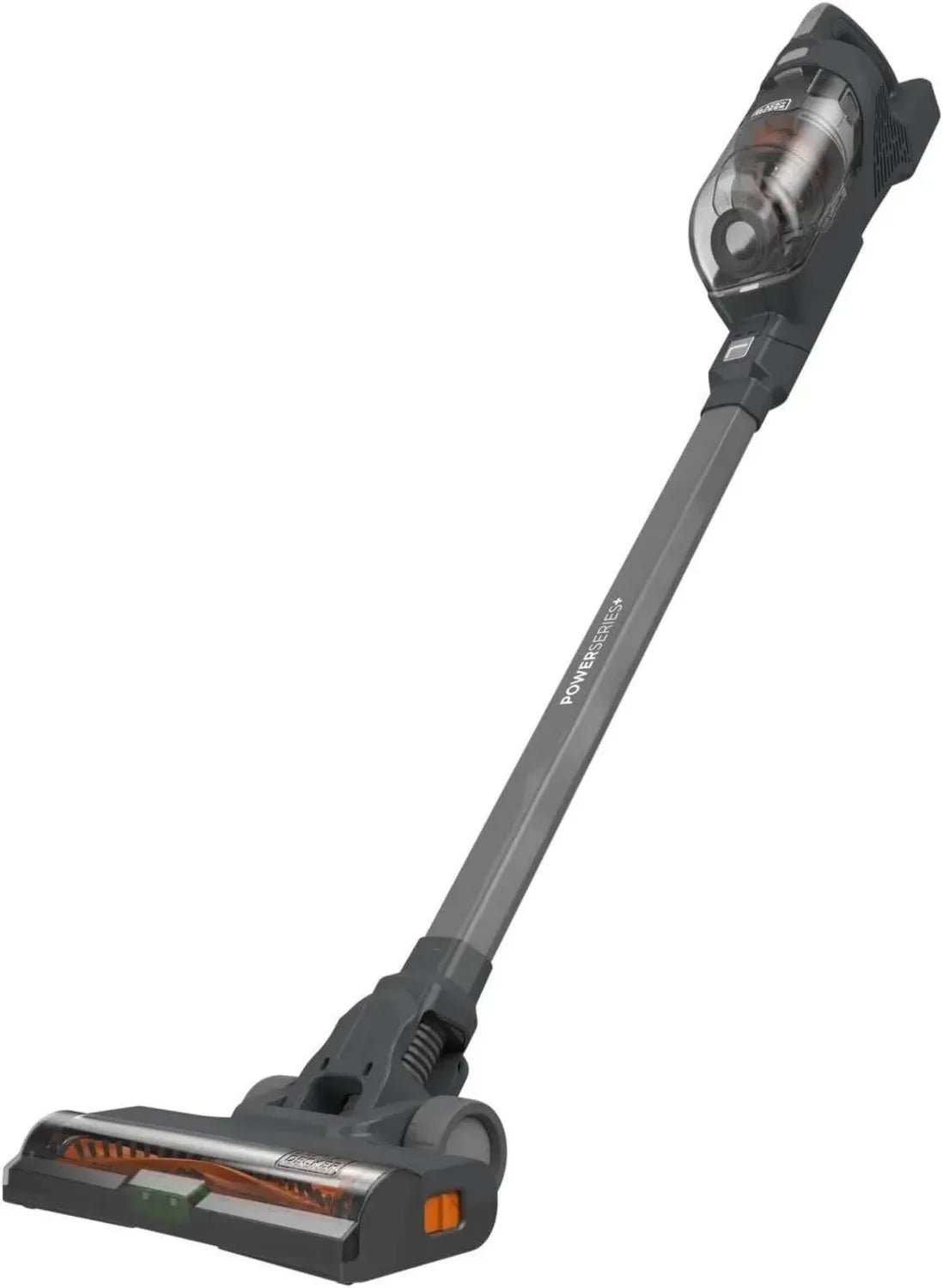 BLACK+DECKER Scopa Elettrica Senza Fili 18V, Autonomia Prolungata, Colore Titanio