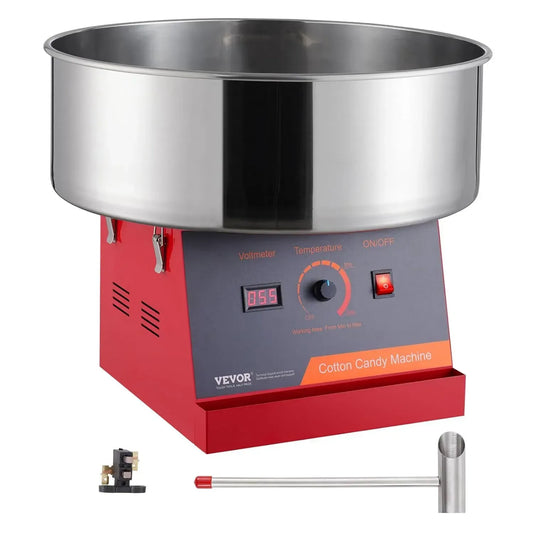 Macchina per Zucchero Filato Elettrica 1000W VEVOR con Ciotola Acciaio, Ideale per Feste e Compleanni