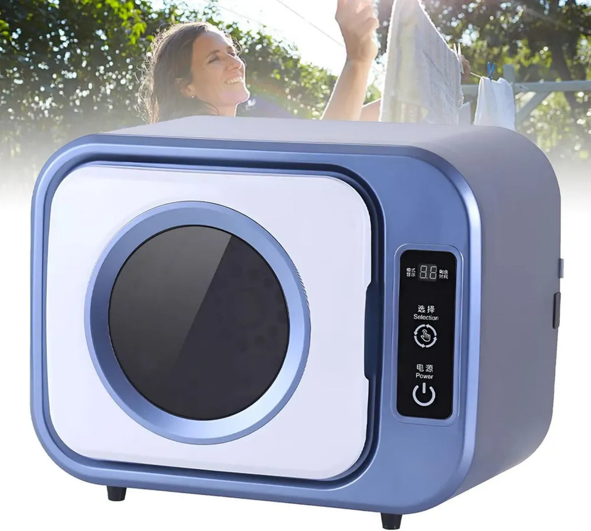 Asciugatrice Mini 1kg, Montabile a Parete, Controllo Tattile Digitale, Asciugatura a Temperatura Costante 65°C per Casa e Appartamento
