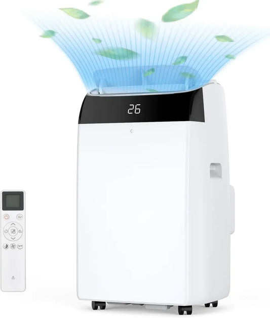Climatizzatore Portatile 12000 BTU, 4-in-1 con Deumidificatore e Display Digitale, Silenzioso e Telecomandabile, Timer 24H, Copertura 51 mq