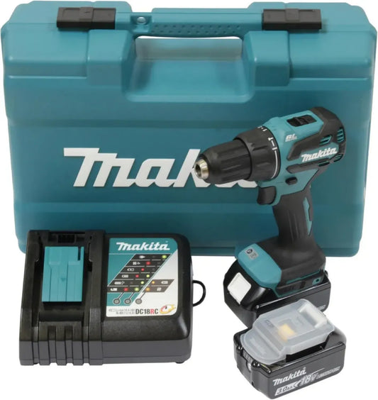 Makita Trapano Avvitatore a Percussione 18V con Accessori Completi