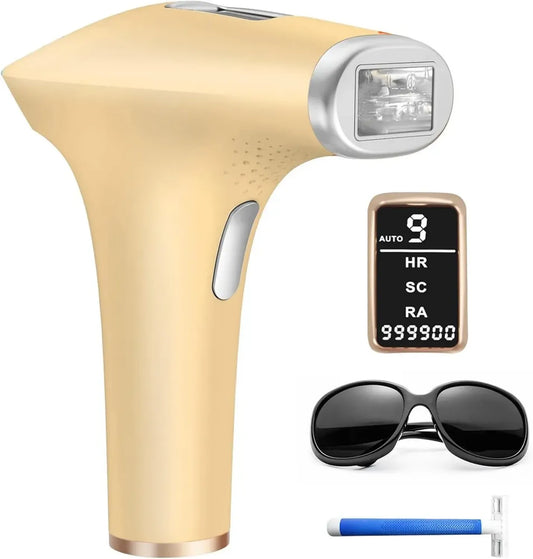 Epilatore IPL Multifunzionale con 999.900 Flash e 9 Livelli di Energia per Corpo e Viso