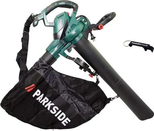 Set Soffiatore e Aspirafoglie Elettrico Parkside PELSB 3000 con Portachiavi