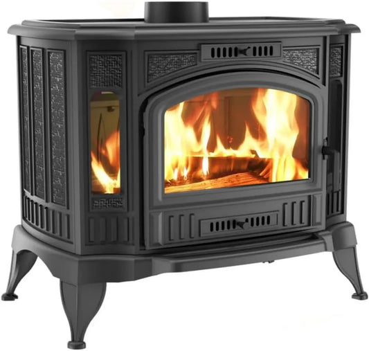 Stufa a legna in ghisa KOZA K9 10kW con design scandinavo ed ecologico