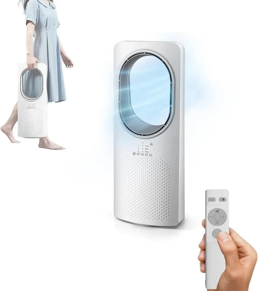 Ventilatore a Torre Wintem Silenzioso Senza Pale, Telecomando e Timer