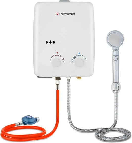 Scaldabagno Portatile a Gas GPL 10 kW per Campeggio e Camper