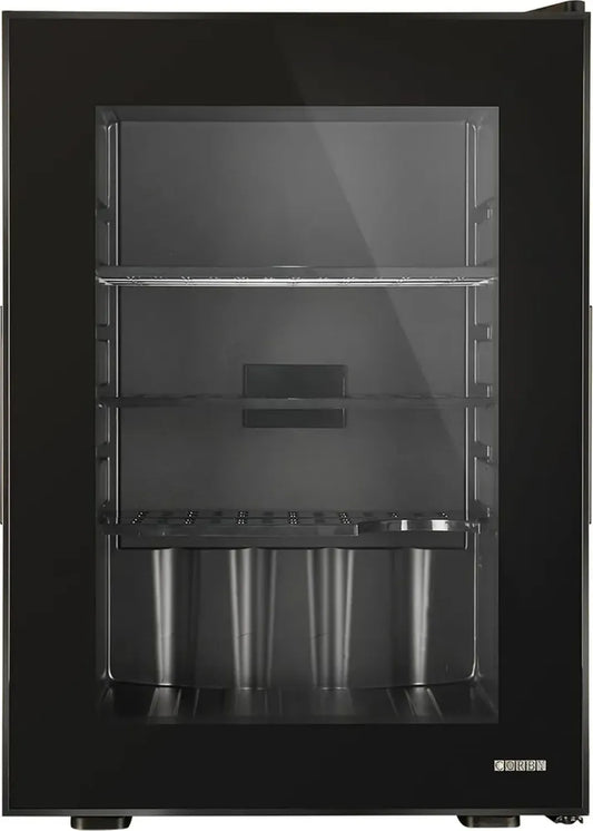 Frigorifero Minibar Corby Eton 40L in Vetro Nero con Interno Scuro e Spina UE