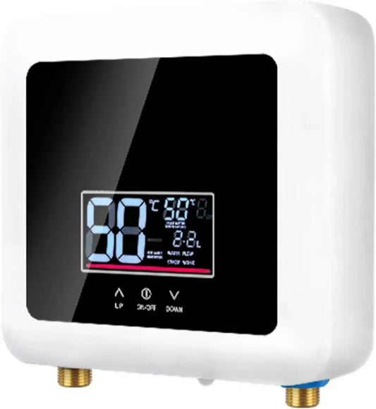 Scaldabagno elettrico instantaneo a parete con display LCD e telecomando, per cucina e bagno, 110V 220V