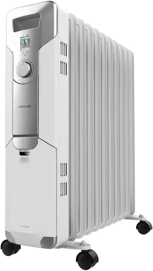 Radiatore Elettrico ad Olio Cecotec 2500W con 11 Moduli, Basso Consumo, Sicurezza e Mobilità per 25 m²