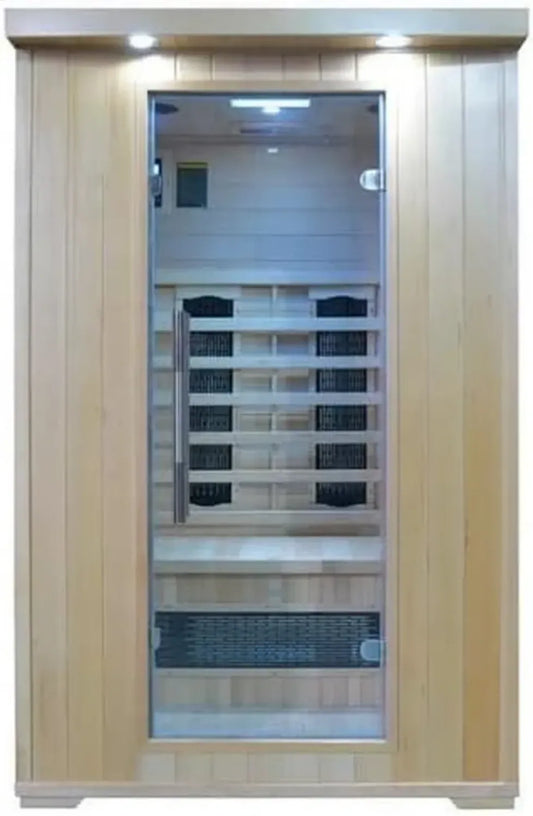 Sauna Infrarossi 2 Posti 120x120 cm con Cromoterapia e Bluetooth