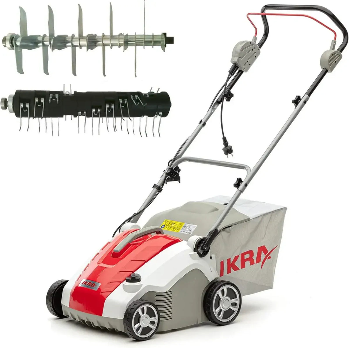 Scarificatore Arieggiatore Elettrico IKRA IEVL 1738 con Cesto 50L, Larghezza 38cm e Profondità Regolabile