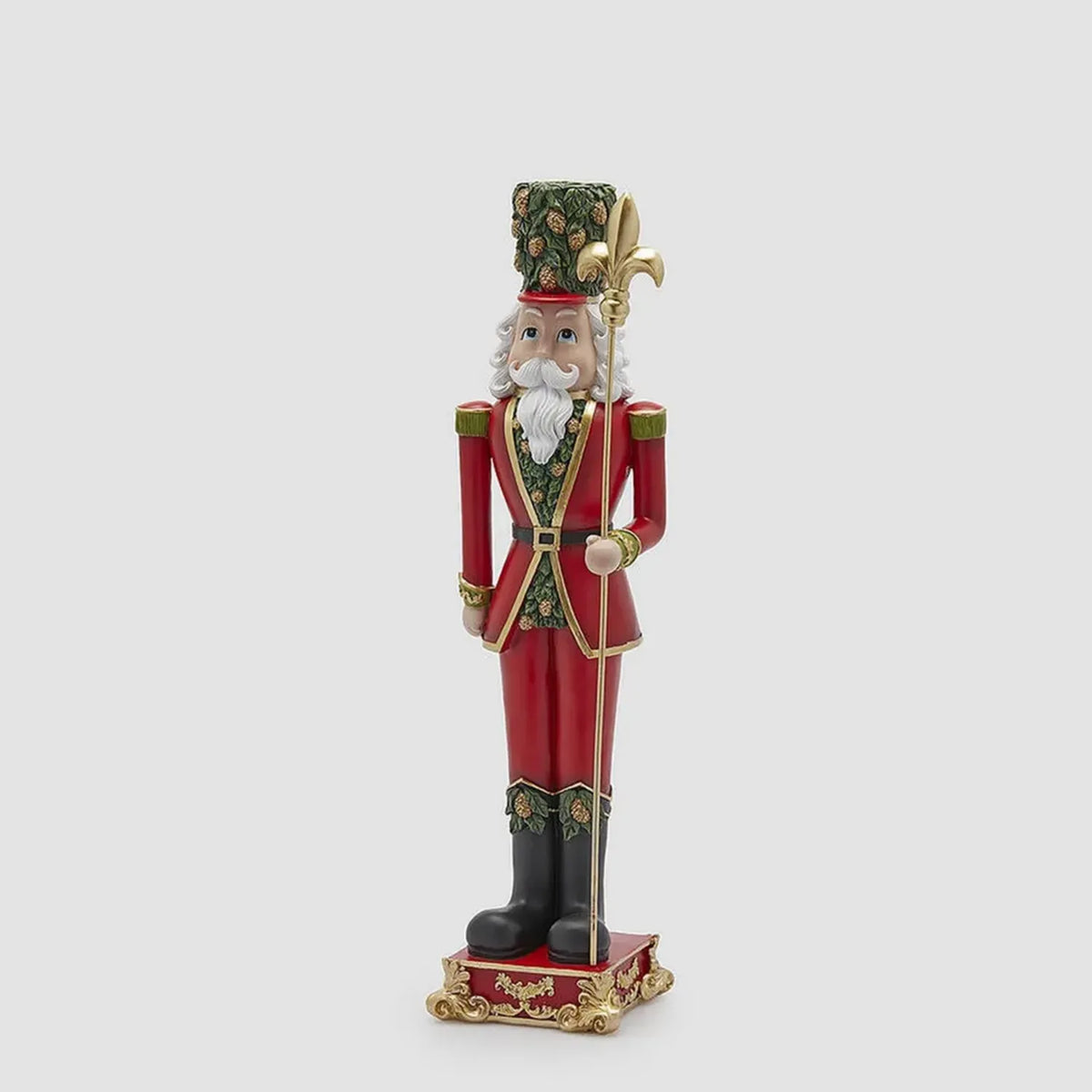 Bambola Soldatino Natalizio con Alabarda, Verde e Rosso, H 51,5 cm