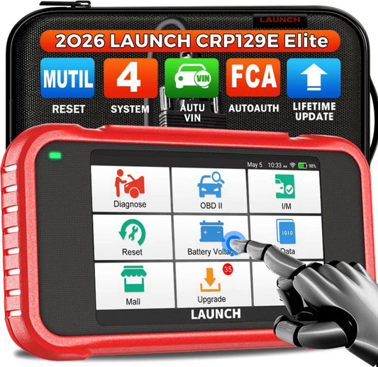 LAUNCH CRP129E Diagnosi Auto Multimarca con 4 Sistemi e 12 Servizi, Lettore Codici OBD2 per Motore, ABS, SRS e Trasmissione