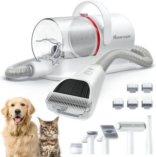 Tosatrice Professionale Silenziosa per Animali Domestici 12000 Pa con Aspirazione, 6 Accessori, 1,85L