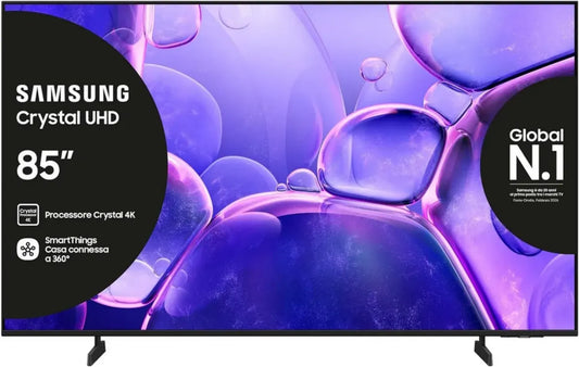 TV Samsung Crystal UHD 4K 85'' UE85U8090FUXZT con Processore Crystal, HDR e Suono Adattivo