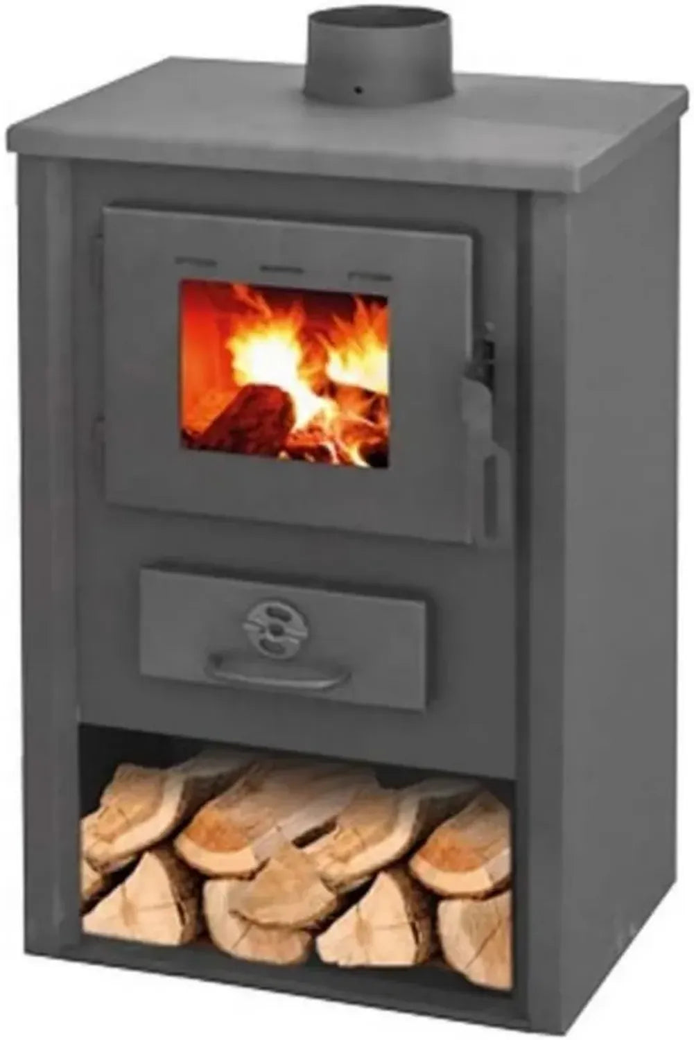 Stufa a Legna K-Line Koine Antracite 7kW, Riscaldamento Efficiente