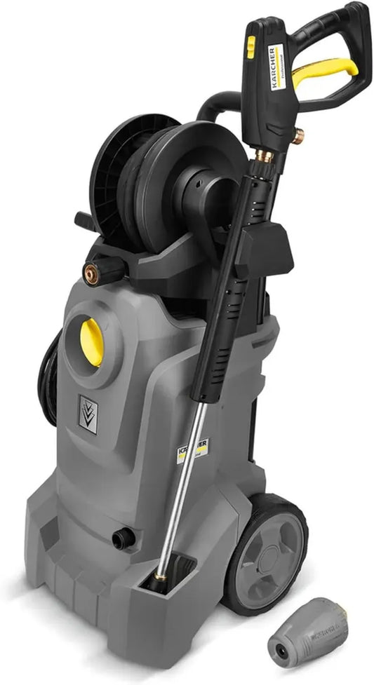 Idropulitrice Professionale Kärcher HD 4/10 X Plus, 100 Bar, 400 l/h, Avvolgitubo Integrato, Tubo 8 m, Pistola Alta Pressione, Ugello Rotante