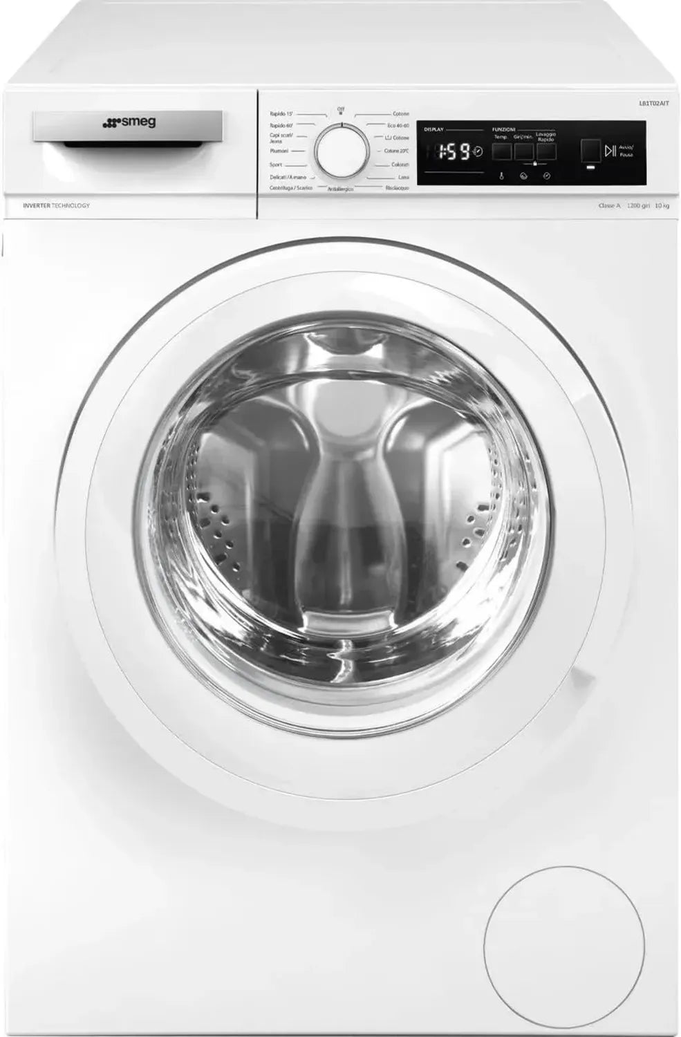 Lavatrice a Carica Frontale 10 kg, 1200 giri/min, Classe A, Installazione Libera