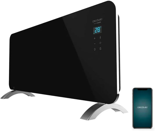 Radiatore Elettrico a Basso Consumo con Wifi, Timer e Protezione Nero - 2000W