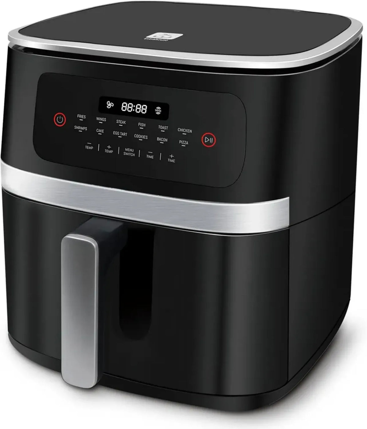 Friggitrice ad Aria XXL 7L, Display Digitale Touch, 1800W, Modalità Shake, Timer e Ricettario Incluso