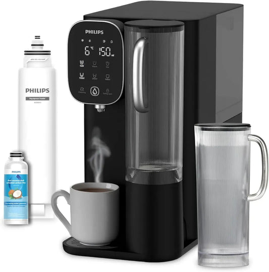 Philips Water Purificatore Acqua Osmosi Inversa, Riscaldamento e Raffreddamento Istantanei, Filtro Annuale