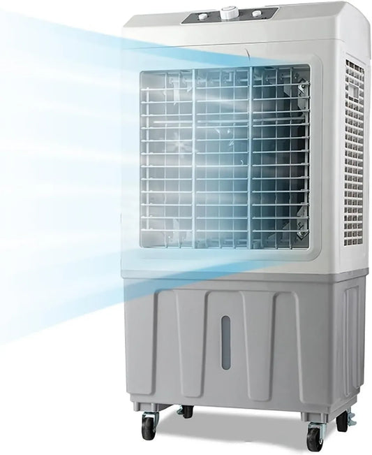 Climatizzatore Evaporativo Industriale 70L, Tre Velocità, Oscillazione 120° per Esterni