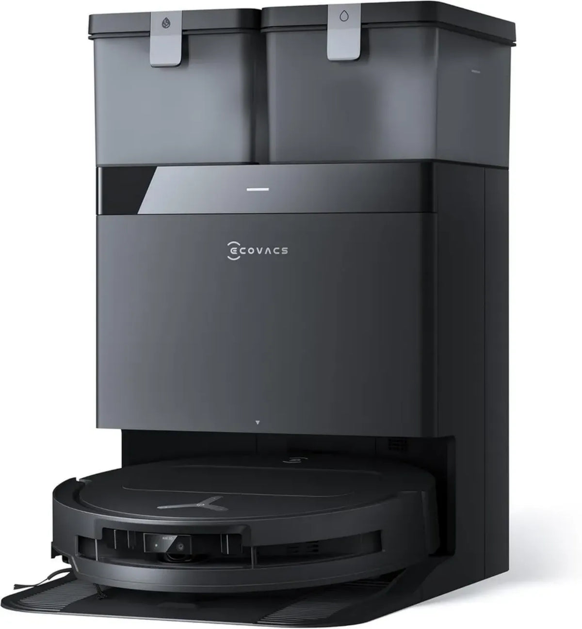 ECOVACS DEEBOT T50 OMNI Robot Aspirapolvere e Lavapavimenti, Potenza 15000 Pa, Spazzola Laterale Estensibile, Pulizia con Acqua Calda 75°C, Design Ultrasottile 81mm, Colore Nero