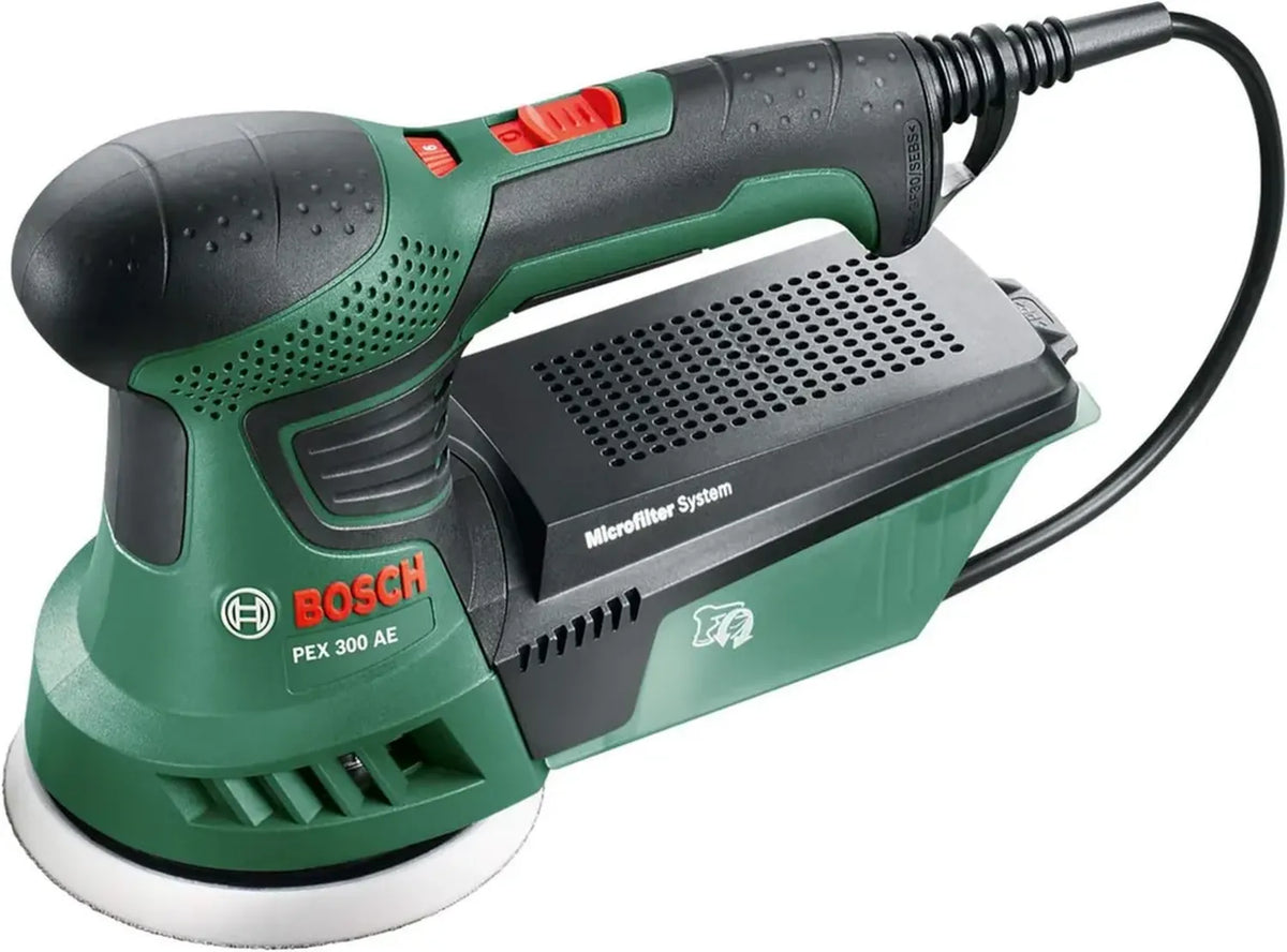 Bosch Levigatrice Rotoorbitale PEX 300 AE 270W Verde per Uso Domestico e Giardino
