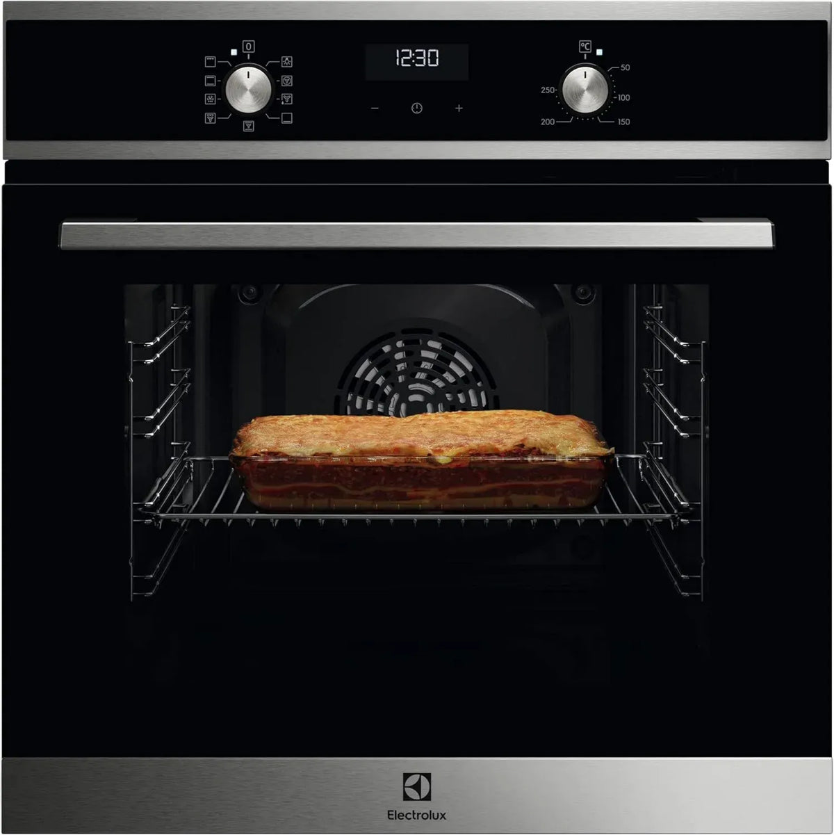 Electrolux Forno Incasso Multifunzione 65L, AutoPulizia AquaClean, SurroundCook, Acciaio Inox