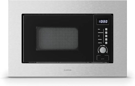 Microonde da Incasso Klarstein con Grill, 20L, 700W, 8 Programmi, Touch