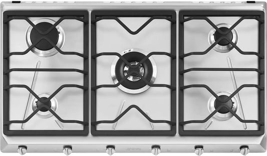 SMEG SRV596O Piano Cottura a Gas in Acciaio Inox