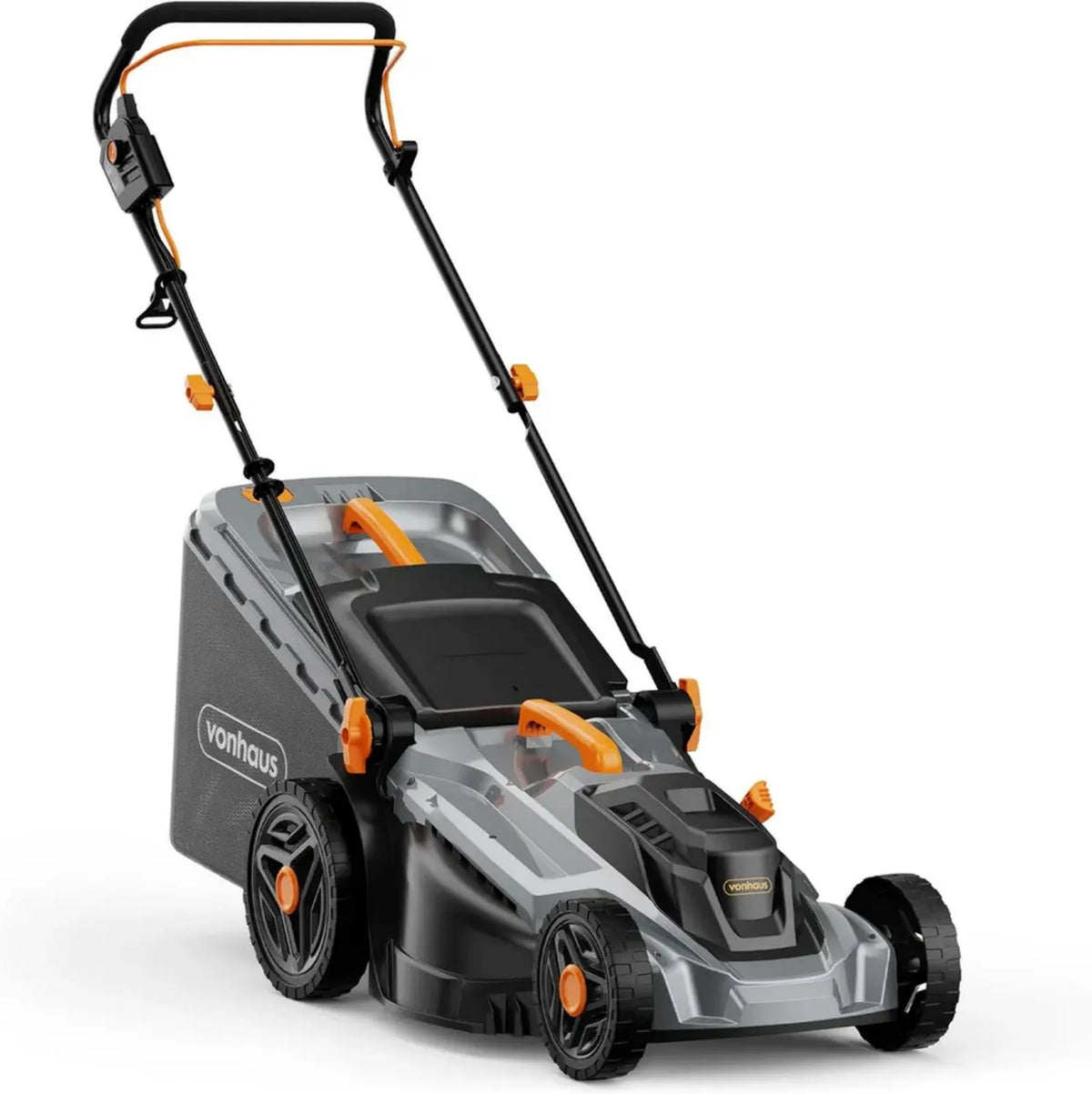 Rasaerba Elettrico VonHaus 1600W con Ampiezza di Taglio 43 cm, Altezza Regolabile e Sacca di Raccolta