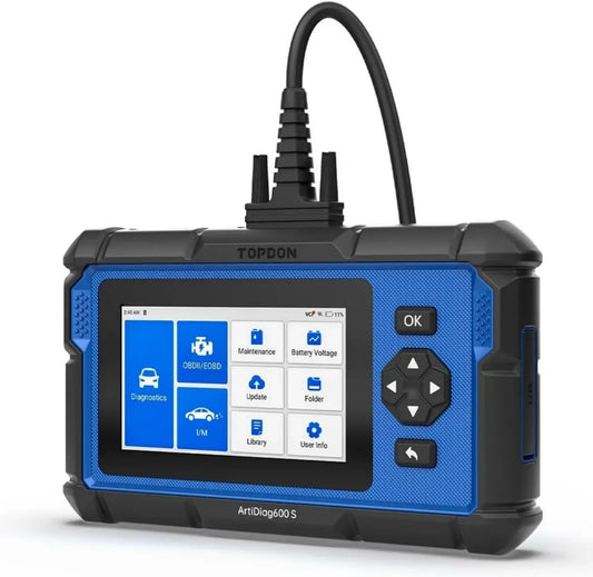 Scanner Diagnostico Professionale TOPDON AD600S con 9 Funzioni di Ripristino, Aggiornamenti a Vita
