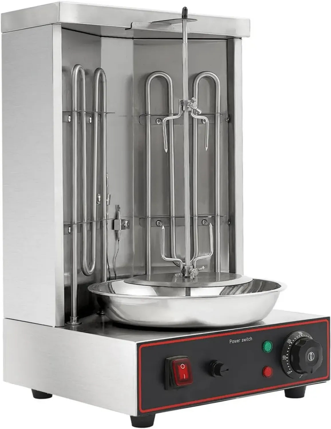 Griglia Elettrica Kebab 3000W con Rotazione 360° in Acciaio Inox