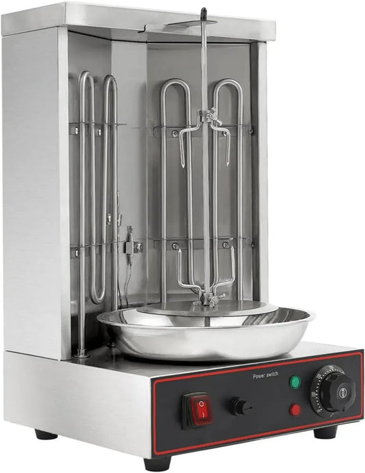 Griglia Elettrica Kebab 3000W con Rotazione 360° in Acciaio Inox