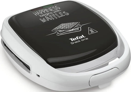 TEFAL Macchina per Sandwich e Waffle, Piastre Intercambiabili, Indicatore Luminoso, Chiusura Sicura, Conservazione Verticale SW3411